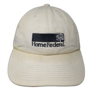 Home Federal Slideback Hat Solid Beige One Size Embroidered Fahrenheit